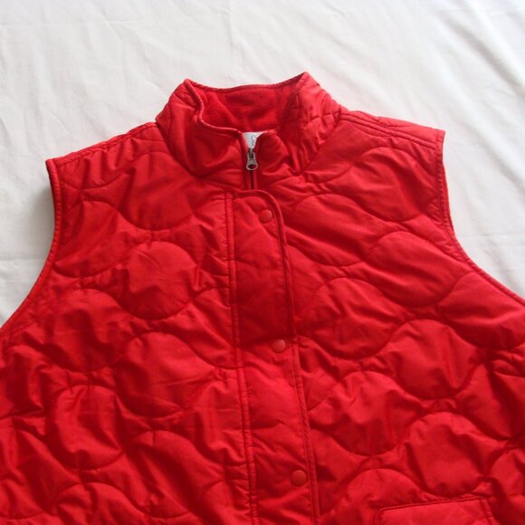 CROFT & BARROW Bright Red Sleeveless QUILTED VEST Jacket Sz 3X - Picture 3 of 8